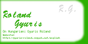 roland gyuris business card